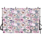 Painting Flowers Design Backdrop for Baby Girl Photography NB-216
