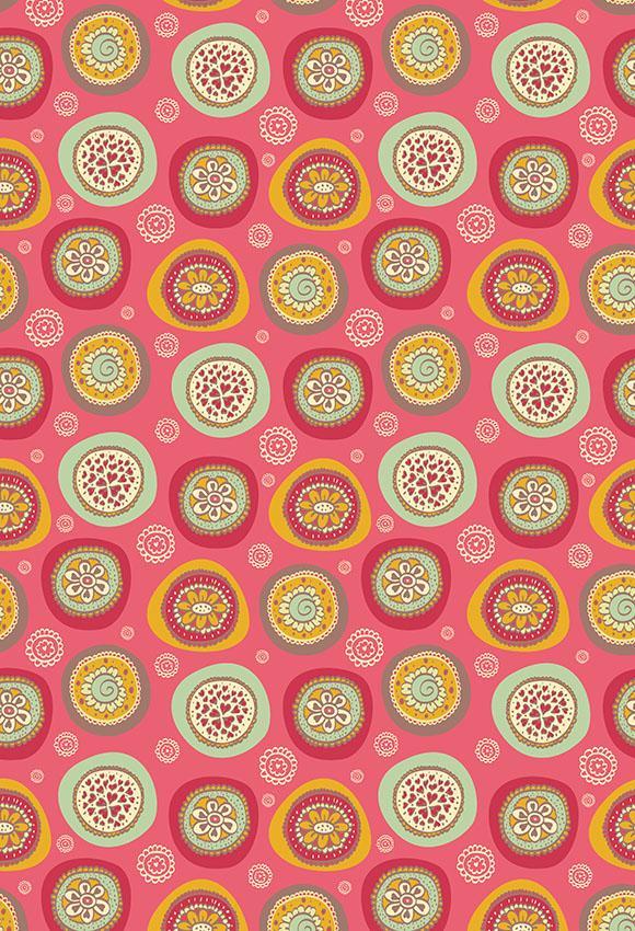 Backdrop Polka Dot Printed Background Pink Backdrop S-2638