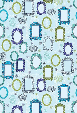 Polka Dot Printed Backdrop Blue Background Mirror Backdrop S-2667