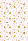 Polka Dot Printed Backdrops White Background Pink Backdrop S-2834