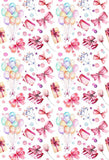 Polka Dot Printed Backgrounds Balloons Backdrop Pink Backdrop S-2869