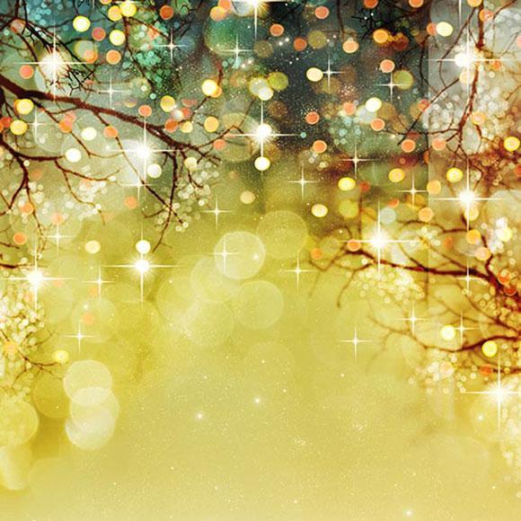 Bokeh Sparkle Tree Backdrop for Christmas Birthday S-2911