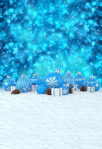 Snow Gift Christmas Backdrop for Photo Shoot S-2926