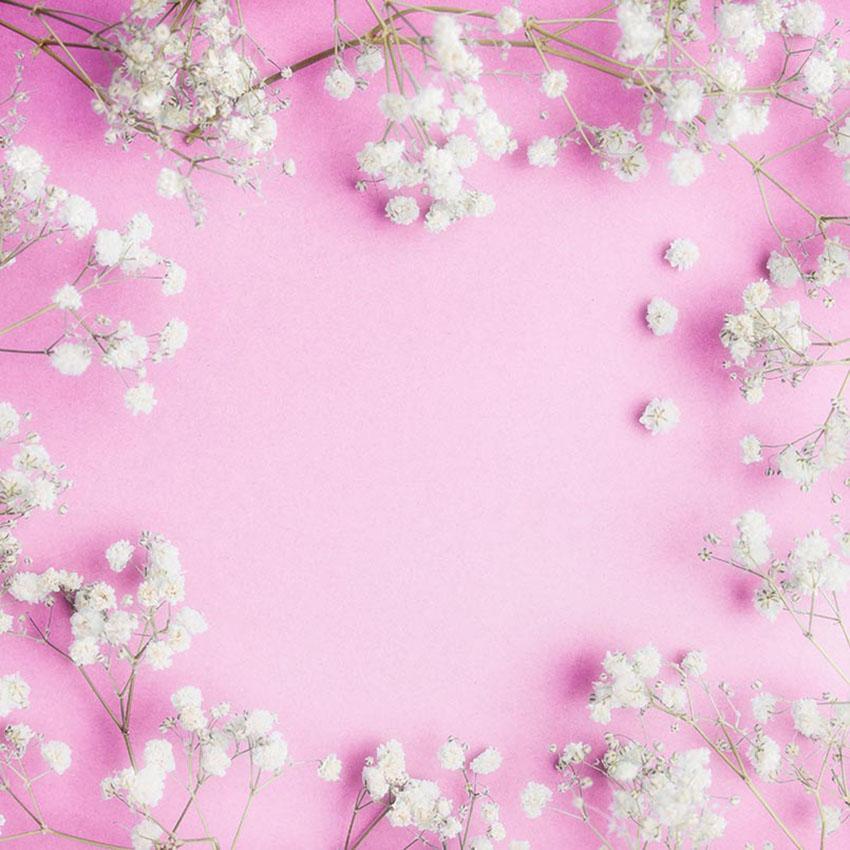 Flowers Backdrops White Backdrops Pink Background S-3010