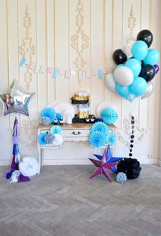 Birthday Party Background Balloons Backdrop Cake Backdrops S-3076