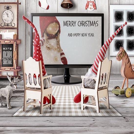 Merry Christmas and Happy New Year Backdrop for Photography S-3098