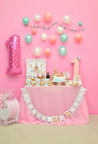 Baby Backdrops Food Backdrops Cake Background Bunting on Wall S-3140