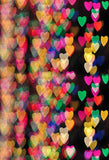 Valentine's Day Colorful Love Hearts Blurry Photo Backdrop  S-376
