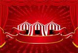 Red Tent Circus Carnival Party Backdrop