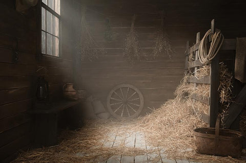 Old Barns Rural Wooden House Photography Backdrop 