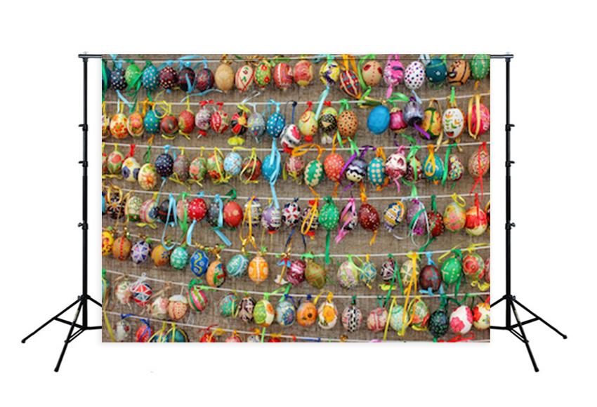 Colorful  Easter Eggs  Photo Studio Backdrop SH086