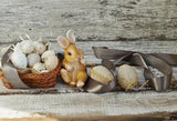 Bunny Easter Eggs Brown Wood Photo Backdrop SH095