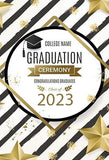 Ceremonia de Graduación Felicidades Graduados 2023 Telón de Fondo para Fotos SH-260