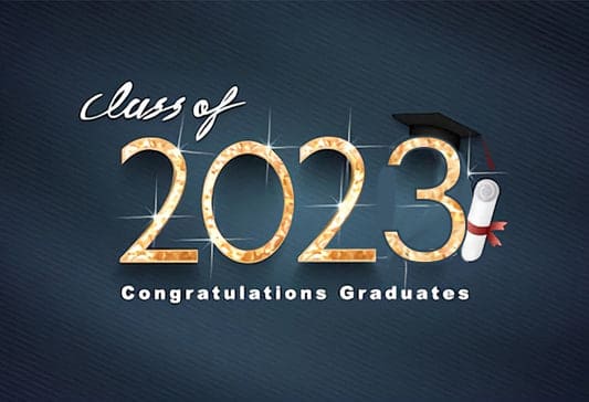 Telón de Fondo de Banner de Graduación de Felicitaciones Graduados 2023 para Fotografía SH-274