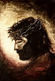 Religious Jesus Christ Hand Painting Fractal Effect Profile Portrait Backdrop SH340