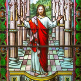 Jesus Christ Stained Glass Christian Backdrop  SH344