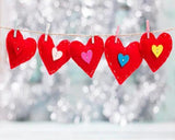 Valentine Hearts Slivery Bokeh Photography Backdrop SH498