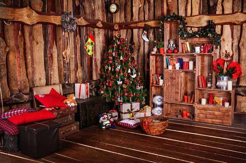 Decoraciones de Navidad Telón de Fondo de Árbol Libro Estante ST-514