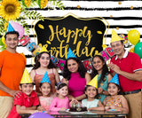 Fondo de Fiesta de Cumpleaños Personalizado de Girasol TKH1587