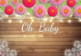 Oh Baby Floral Bebé Bautismo Foto Telón de Fondo TKH1607