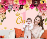 1st  Floral Birthday Photography Backdrops