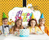 Happy Bee Birthday Photo Booth Bakckdrop 