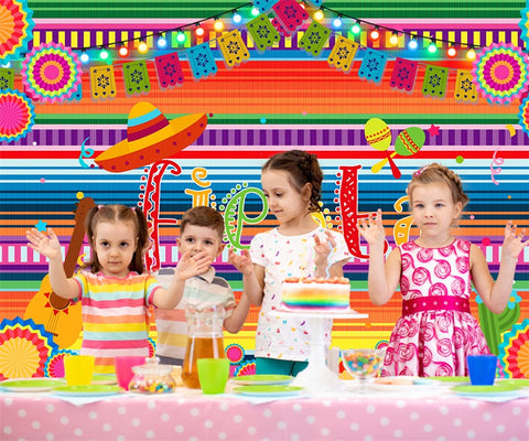 Fiesta Mexican Cinco De Mayo Party Decorations  Backdrop