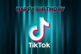 Tik Tok Logo Telón de Fondo Olas Azules Fondo para Fotografía TT017