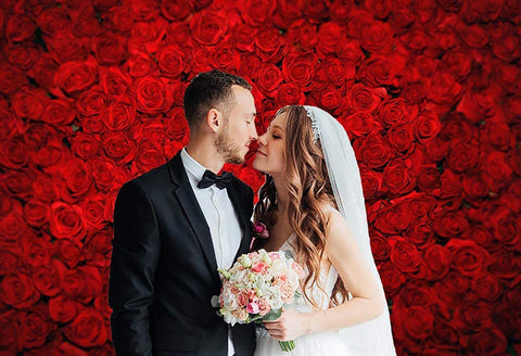 Fondo de Foto de Rosa Roja para Decoraciones de San Valentín VAT-42