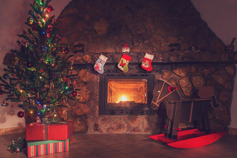 Fireplace With Christmas Tree for Photography DBD-19303