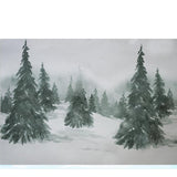 Árboles de Navidad Pintan Fondo de Abetos de Nieve Telón de Fondo para Fotografía ZH-147