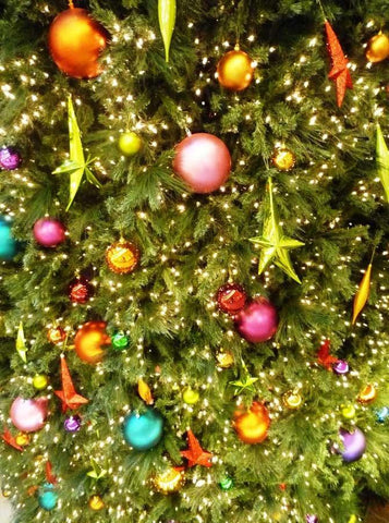 Sparkling Christmas Tree Decoration Backdrop for Party Photo Booth