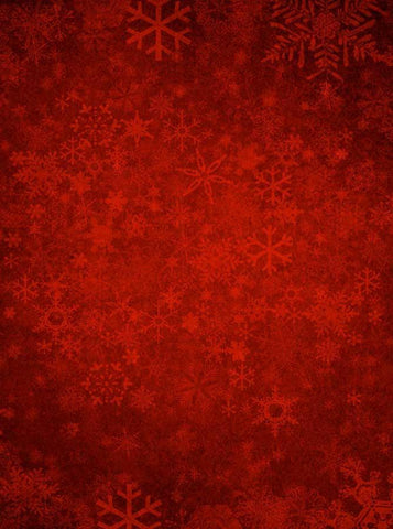 Winter Snowflake Christmas Decoration Red Backdrop for Photo Booth