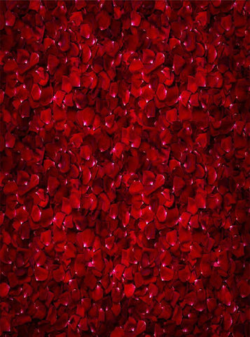 Fondo de Pétalos de Rosa Roja para Sesión Fotográfica de Estudio KAT-69