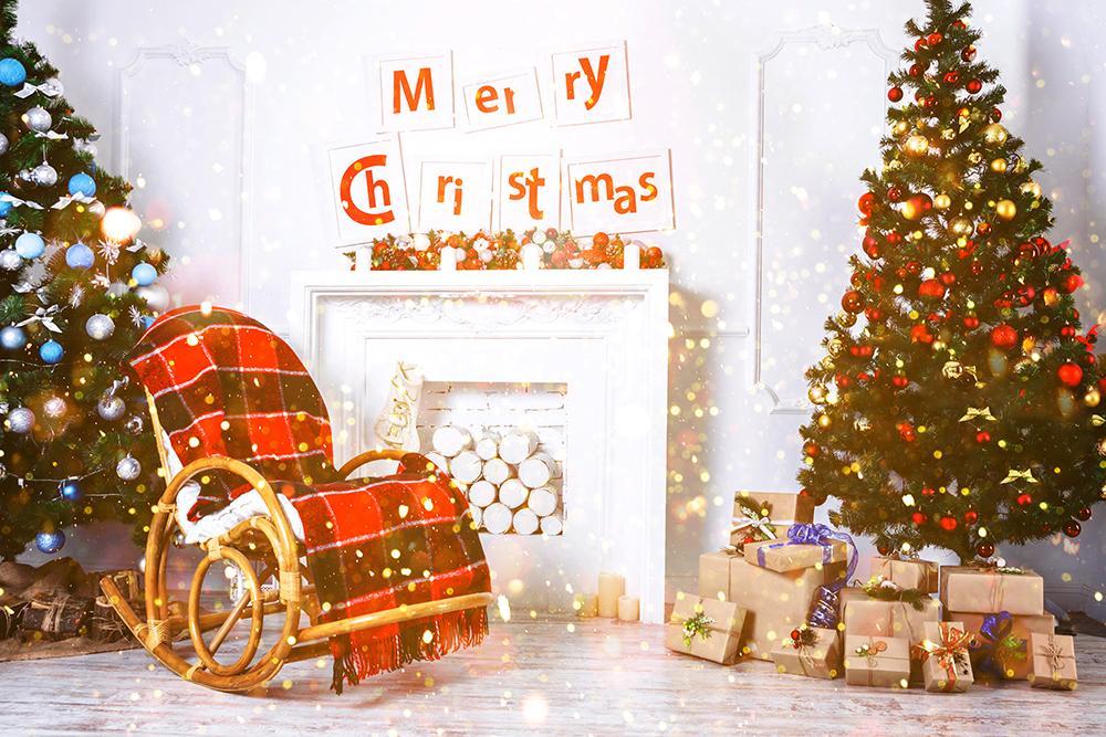 Bokeh And Blurred Backdrops Christmas Decorations Background Photography Backdrops IBD-H19185
