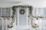 White House Christmas Door Decoration Backdrop for Picture DBD-H19154