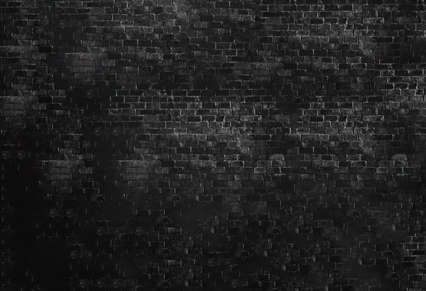 Black Textured Brick Wall Photography Backdrop D-239