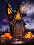 Festival Backdrops Halloween Backdrops  Weird Wizard House IBD-P19033