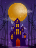 Festival Backdrops Halloween Backdrops Horrible Weird Animated Ghost Castle IBD-P19049