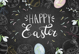 Felices Pascuas Huevos Pizarra Telón de Fondo para Fotografía LV-1344