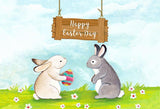 Happy Easter Day Bunny Easter Eggs Photo Backdrop LV-1361