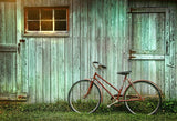 Old Barn Door Bicycle Backdrop for Photography  LV-223