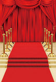 Red Carpet Curtain Stage Photography Backdrops for Party Decorations LV-286