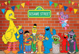 Sesame Street Children Photo Booth Backdrop for Decoration LV-466