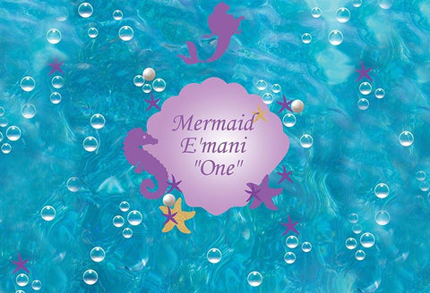 Under The Sea Little Mermaid Backdrop for Girl Photography LV-479