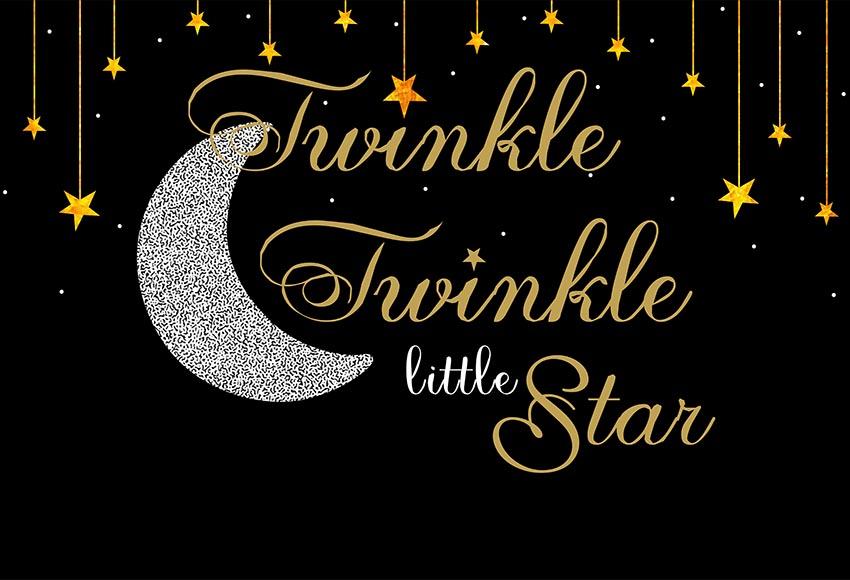Twinkle Twinkle Little Stars Backdrop Night Sky Children Party Photo Booth LV-514
