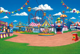 Amusement Park Children Photo Booth Backdrop LV-521