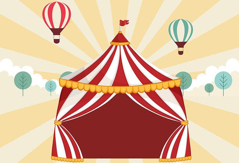 Red Circus Tent Carnival  Backdrops for Photography LV-523