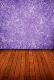 Purple Abstract Texture Wall Wood Floor Backdrop for Studio LV-536