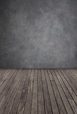 Abstract Gray Cemnet Wall Wood Floor Photography Backdrop LV-710